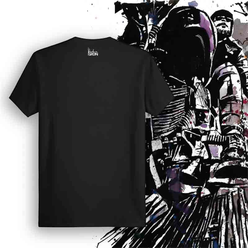 Wind Rider Motorcycle T-Shirt (Black) – Back view of biker tee by Ink and Iron, with minimal yet bold design capturing the spirit of high-speed travel and the thrill of riding with the wind on soft, breathable cotton.