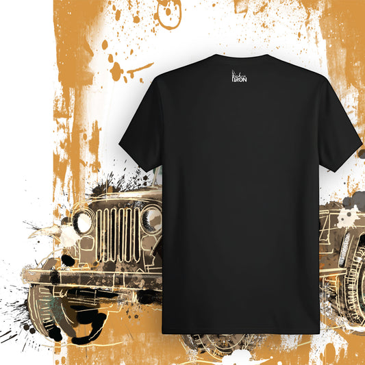 Trail Boss T-Shirt (Black) – Back view of off-road-inspired tee by Ink and Iron, designed for explorers with a bold yet minimal aesthetic on soft, breathable cotton.