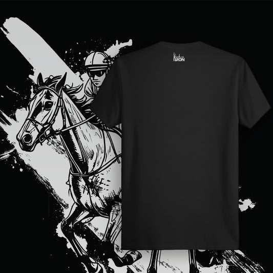 Front Runner T-Shirt (Black) – Clean and solid back panel, crafted for sleek style and lasting wear through every race of the day.