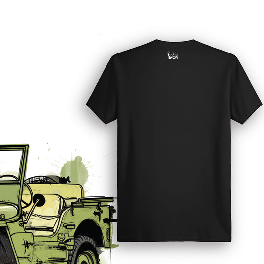Willys MB T-Shirt (Black) – A clean and simple back design that lets the front illustration take center stage.