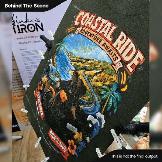 Clean and minimal front featuring the Ink and Iron logo printed on the chest, keeping focus sharp and balanced.