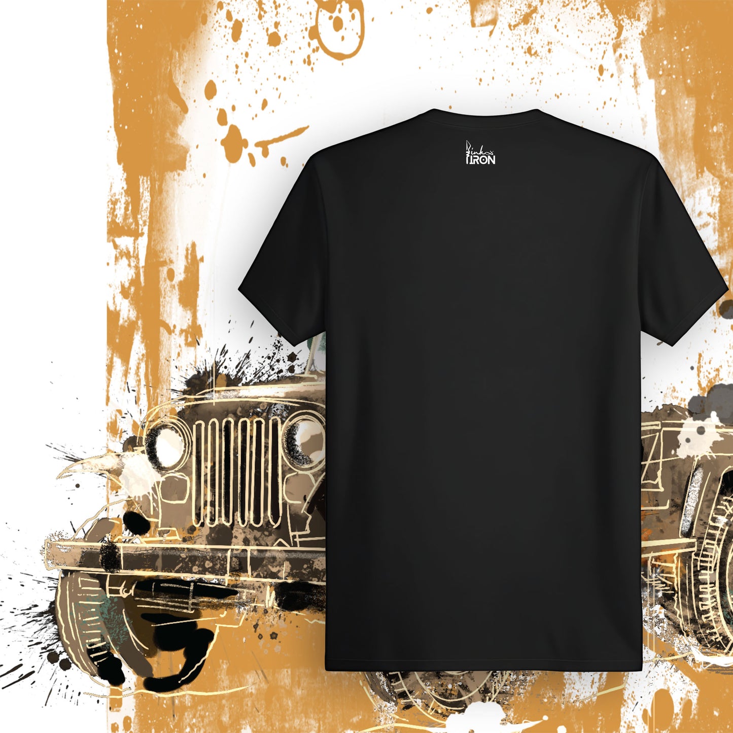 Trail Boss T-Shirt (Black) – Back view of off-road-inspired tee by Ink and Iron, designed for explorers with a bold yet minimal aesthetic on soft, breathable cotton.
