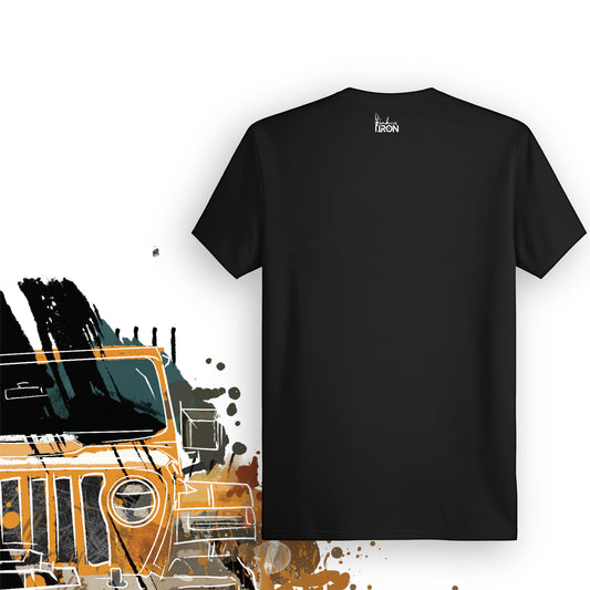 Mudding T-Shirt (Black) – Back view of a bold, adventure-inspired tee by Ink and Iron, made for off-roaders with a minimal yet striking design on breathable cotton.