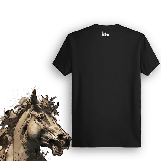 Mustang T-Shirt (Black) – Clean solid back designed for all-day comfort with durable fabric and a minimalist finish.