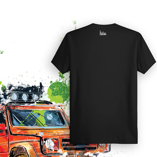 Jeep Wave T-Shirt (Black) – Back view of an adventure-inspired tee by Ink and Iron, designed for Jeep lovers with a clean yet striking off-road design on breathable cotton.