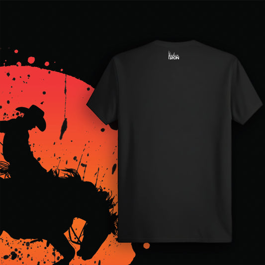 Plain black back with no design, emphasizing the graphic front.