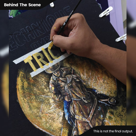 Minimal front with Ink and Iron logo printed on the chest, keeping the look clean and intentional while allowing the artwork to command attention from the back.