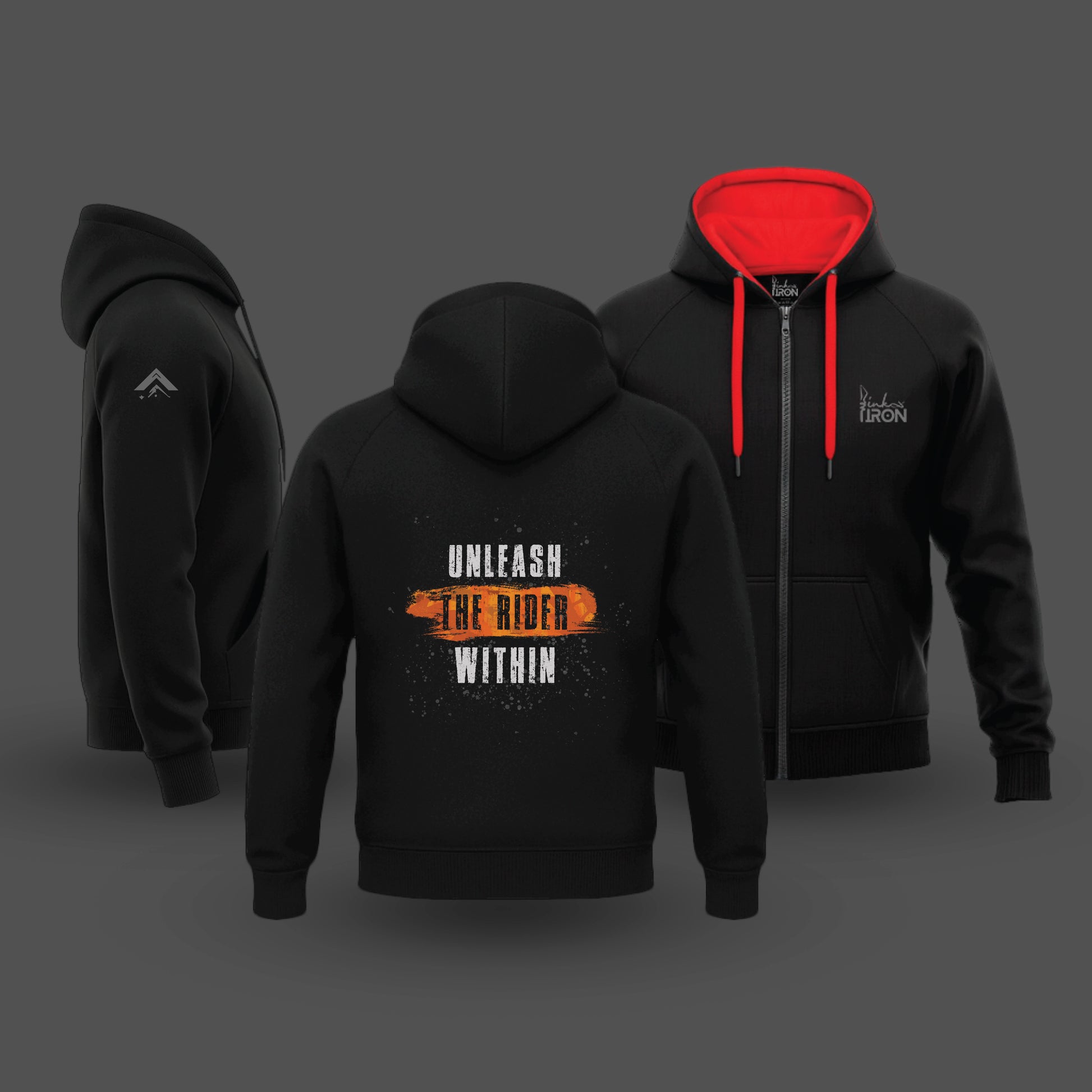  Ink and Iron Unleash The Rider Hoodie (Black) - Power in Motion
