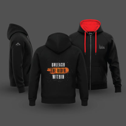  Ink and Iron Unleash The Rider Hoodie (Black) - Power in Motion
