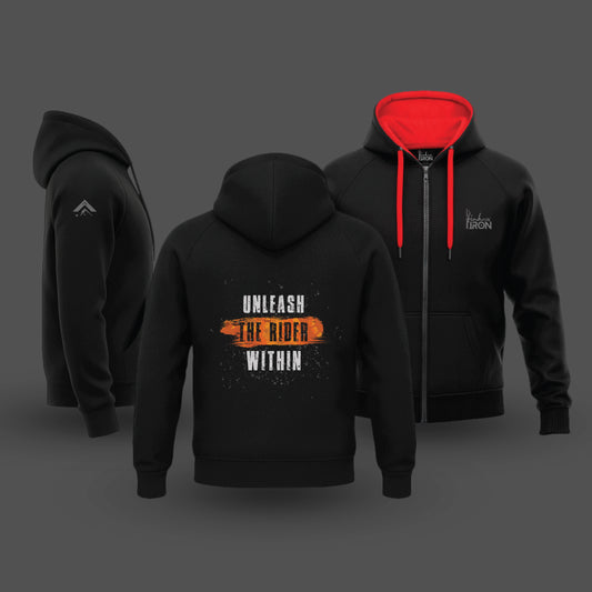  Ink and Iron Unleash The Rider Hoodie (Black) - Power in Motion

